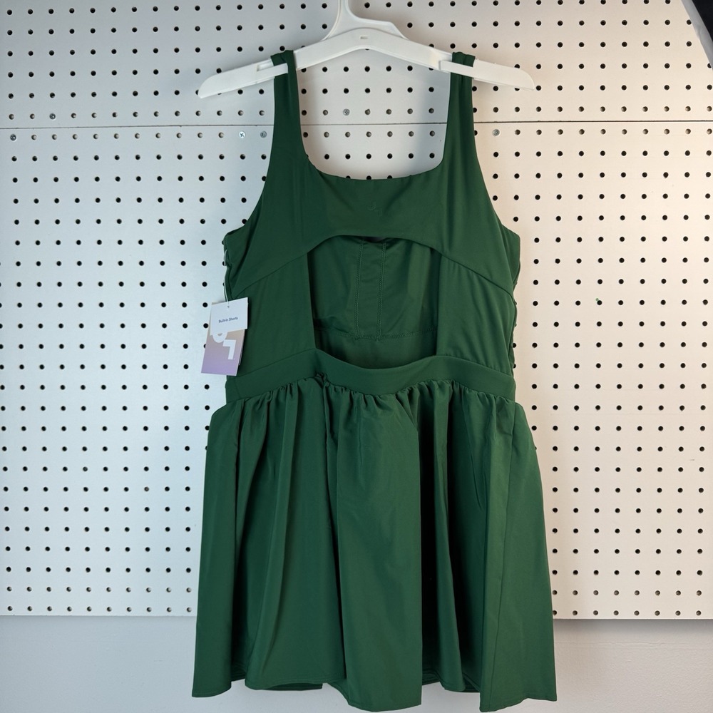 JoyLab Active Dress M Arugula Green · Built-in Shorts + Pockets *NWOT - Picture 2 of 9
